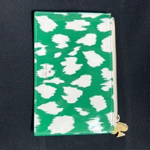 Kate Spade makeup bag, Green and White